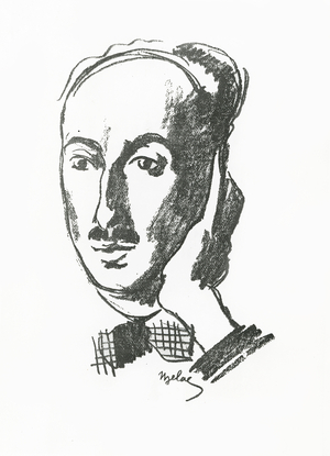 Portrait of François Mauriac, from 'La Encounter avec Pascal' (litho)