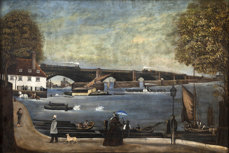 View of the Thames, c.1870 (oil on canvas)