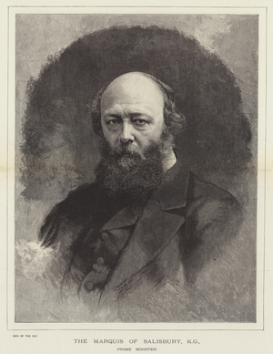 The Marquis of Salisbury, KG, Prime Minister (engraving)