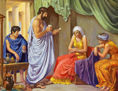 Galen 131-201 AD (colour litho)