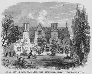 King's Newton Hall, near Melbourne, Derbyshire (engraving)