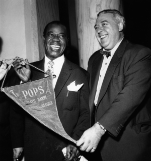 Jazzman Louis Armstrong Receiving A Prize, Paris, France, 1955 (photo)