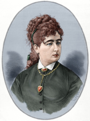 Pauline Lucca (1841-1908). Engraving. coloured.
