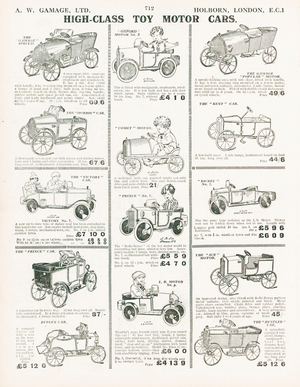 Page from Gamage's General Catalogue (96th edition), c.1927 (litho)