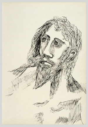 After El Greco's St. Paul, 1940 (ink on paper)