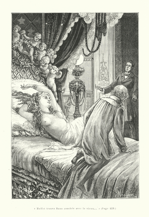 Illustration for Nana by Emile Zola (engraving)