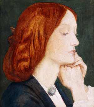Portrait of Elizabeth Siddal, in Profile to the Right,  (watercolour)