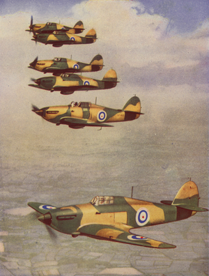 Hawker Hurricanes (coloured photo)