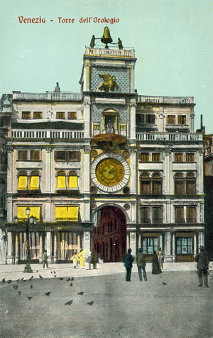 Venice, Italy, Torre Dell' Orologio (colour photo)