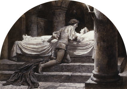 Scenes from Romeo and Juliet: The Tomb (V, III), 1882 (gouache, en grisaille)