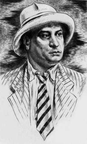 Valery Larbaud (1881-1957) French novelist and traveller (drawing)