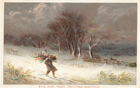 Stormy Weather, Christmas Card (chromolitho)