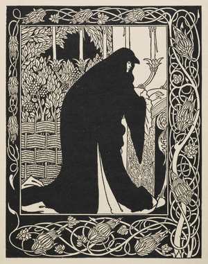 How Queen Guenever made her a nun, 1897 (drawing)