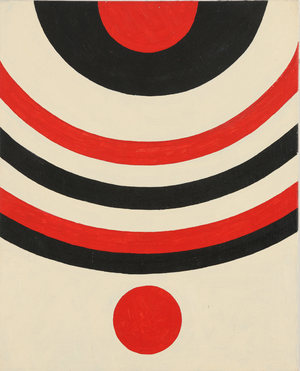 Symbol Red and Black, 1963 (oil on canvas)