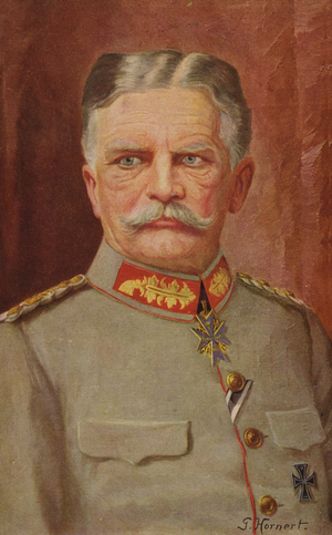 August von Mackensen, German soldier and Field Marshal during World War I, 1916 (colour litho)