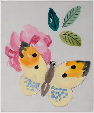 Christmas card to Ethel Sands, 1957 (collage & w/c on paper)