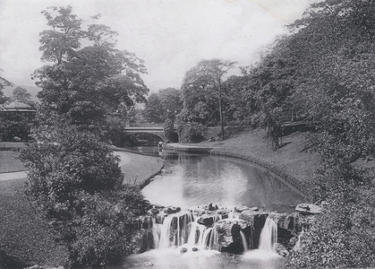 In the Gardens, Buxton (b/w photo)