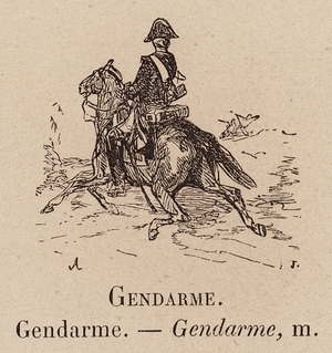 Le Vocabulaire Illustre: Gendarme (engraving)