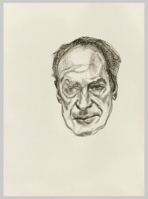 Head of a Man, 1990 (charcoal on paper)