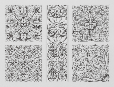 Ornament by Charles Klimsch (engraving)