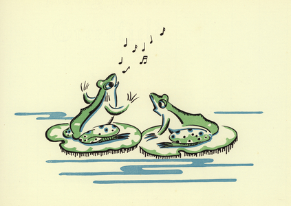 New nursery rhymes: The Frog (colour litho)