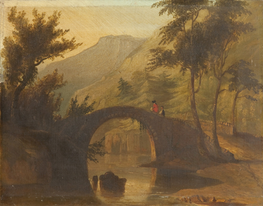 Sulby Glen old bridge, 1834 (oil on canvas)