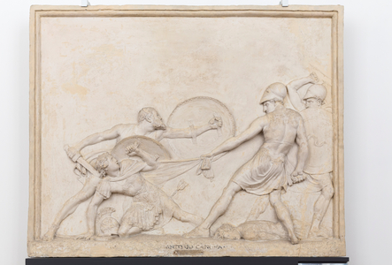 Socrates rescuing Alcibiades at Potidaea, 1797 (plaster)