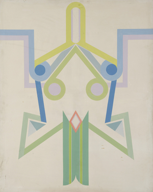 Abstract II,  (emulsion on canvas)