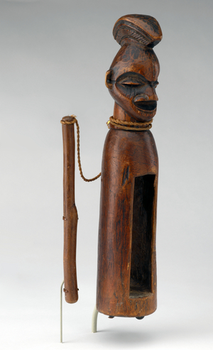 Diviner's Slit-Drum (mukoku ngoombu), 20th century (wood and string)