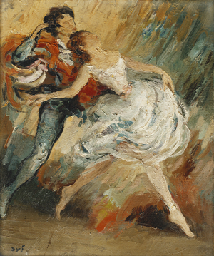 Dancers; Les Danseurs, 1952 (oil on canvas)