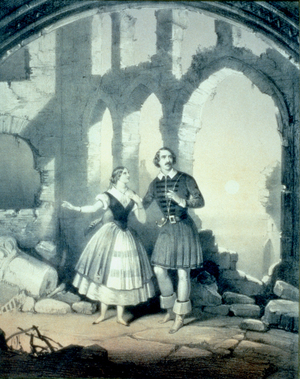 DONIZETTI - LUCIA DI LAMMERMOOR Wood Scene with Sims REEVES (English Tenor, 1818-1900) Italian composer (1797-1848)