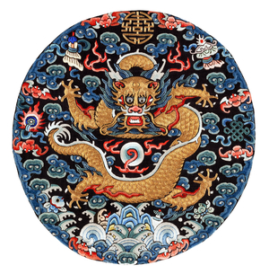 Dragon Insiginia Roundel (gold thread & silk)