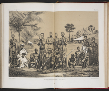 Men, women and children from West Africa. The men are carrying guns