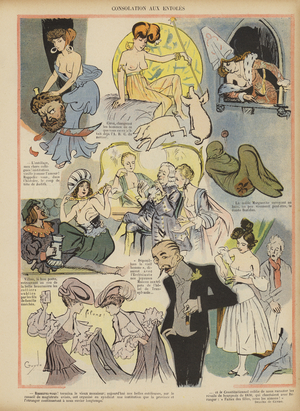 Illustration for Le Rire (colour litho)