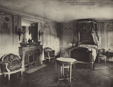 Versailles: Chambre De Marie Antoinette; Marie-Antoinette Bed-Room (b/w photo)