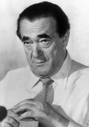 Robert Maxwell (1923-1991) English Press Magnate, on September 2, 1985 (b/w photo)
