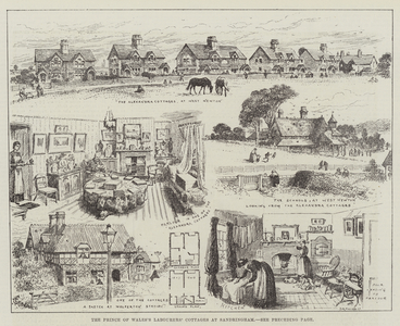 The Prince of Wales's Labourers' Cottages at Sandringham (engraving)