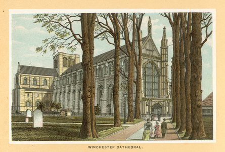 Winchester Cathedral (colour litho)
