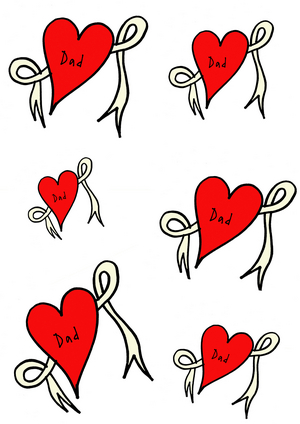 Heart Tattoo’s, 2024 (mixed media)