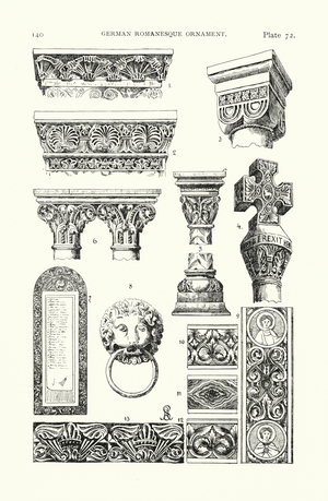 German Romanesque ornament (litho)