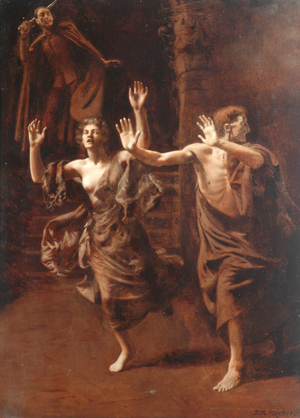 The Expulsion (oil on canvas)