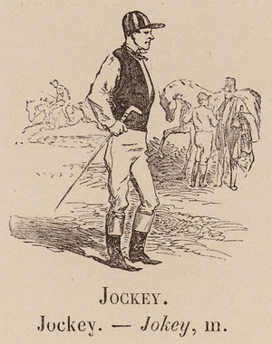 Le Vocabulaire Illustre: Jockey; Jokey (engraving)