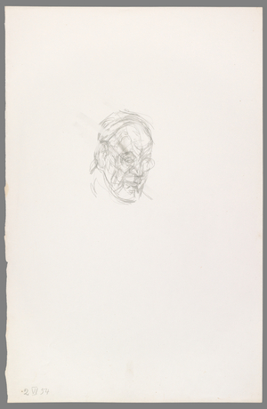 Head of Henri Matisse Half-Turned, 2 July 1954 (pencil on paper)