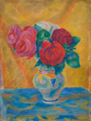 Roses, 1917-18 (oil on canvas)