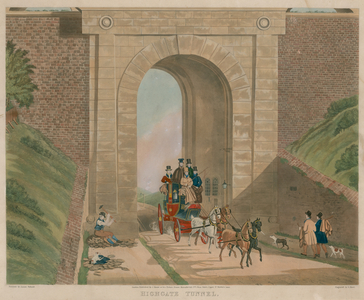 Highgate Archway (coloured engraving)