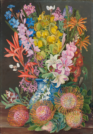 Wild flowers of Ceres, South Africa, 1882 (oil on board)