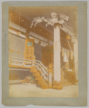 Tōshō-gū, Nikko, Japan (hand-coloured b/w photo)