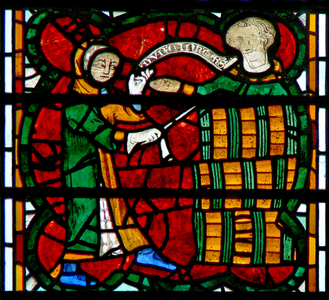 Window c24 depicting a wine merchant (stained glass)