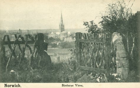 Norwich, Birdseye View (b/w photo)