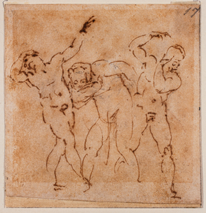 Figure study for a 'Transfiguration,' 16th century (drawing)